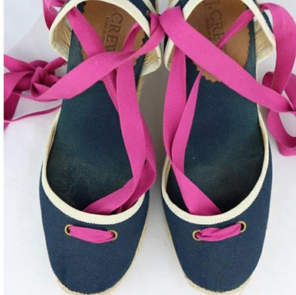 J. Crew Shoes - J. Crew lace up wedge Espadrilles